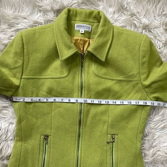 Vintage Jordan & Cole Wool Blend Yellowish/Green Colored Coat (Size: Med) - Picture 6 of 13